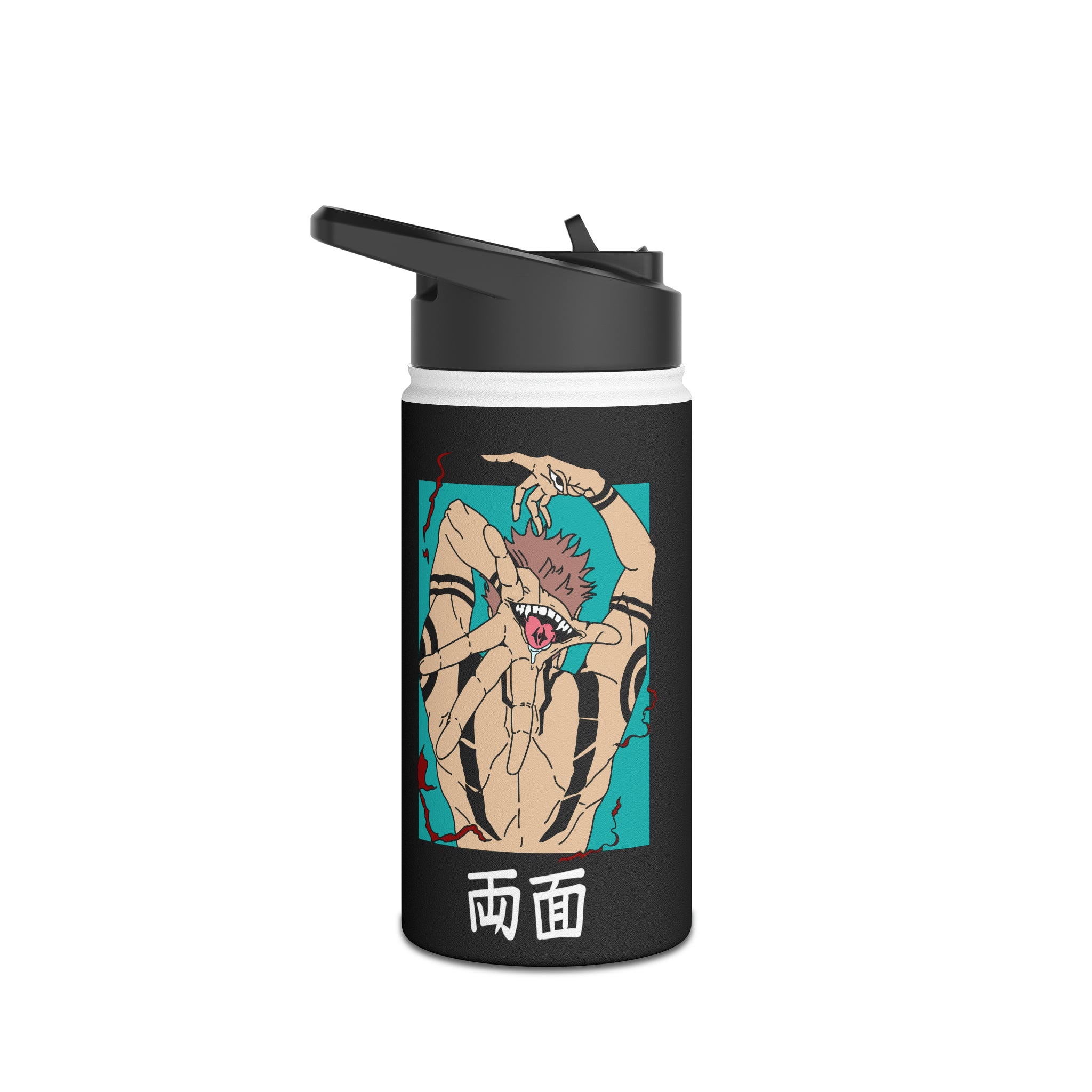 Stainless Steel Sukuna Anime Insulated Water Bottle With Standard Lid