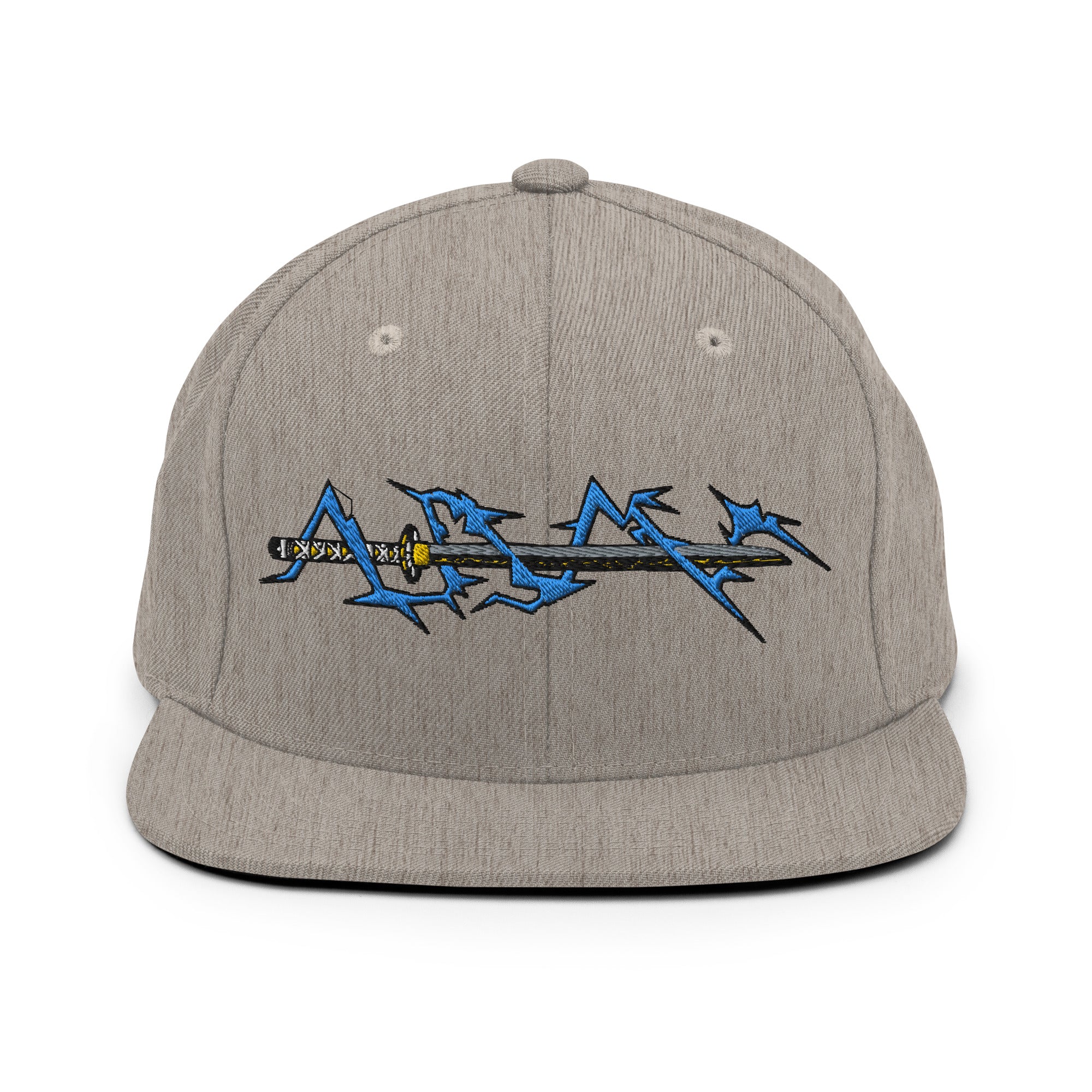 Zenitsu Sword Embroidered Anime Snapback Hat
