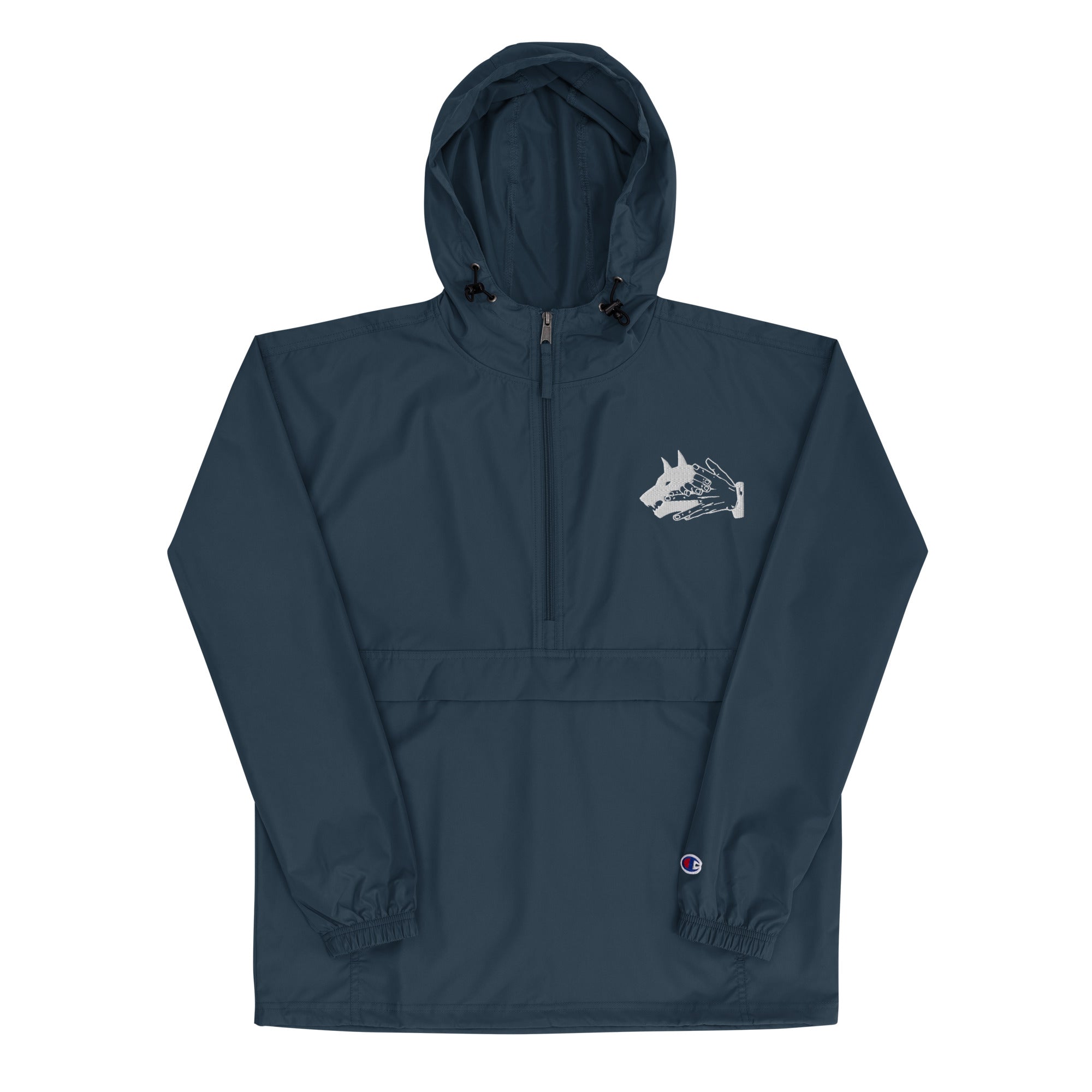 Demon Dog Embroidered Champion Packable Jacket