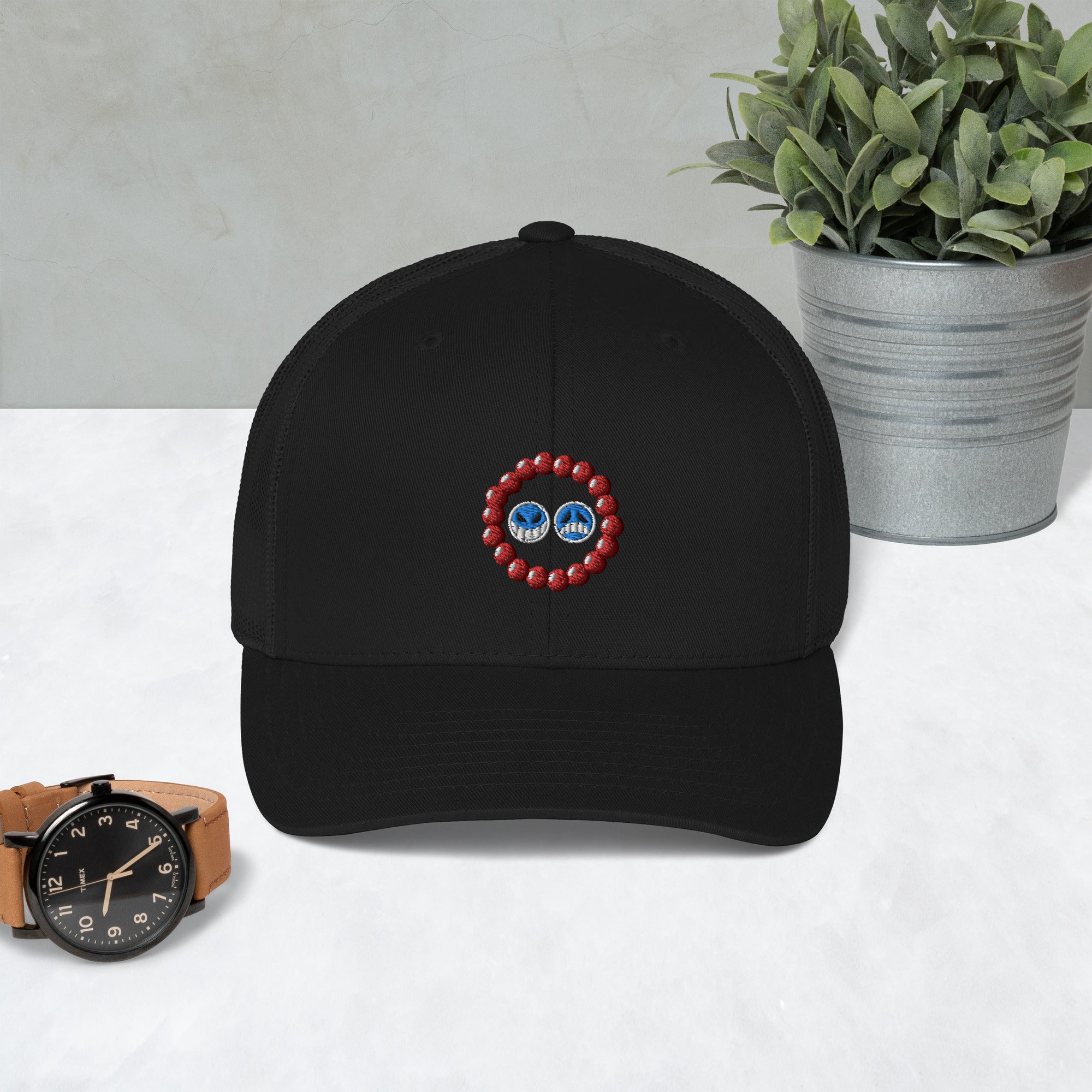 Ace Beads Anime Embroidered Trucker Hat