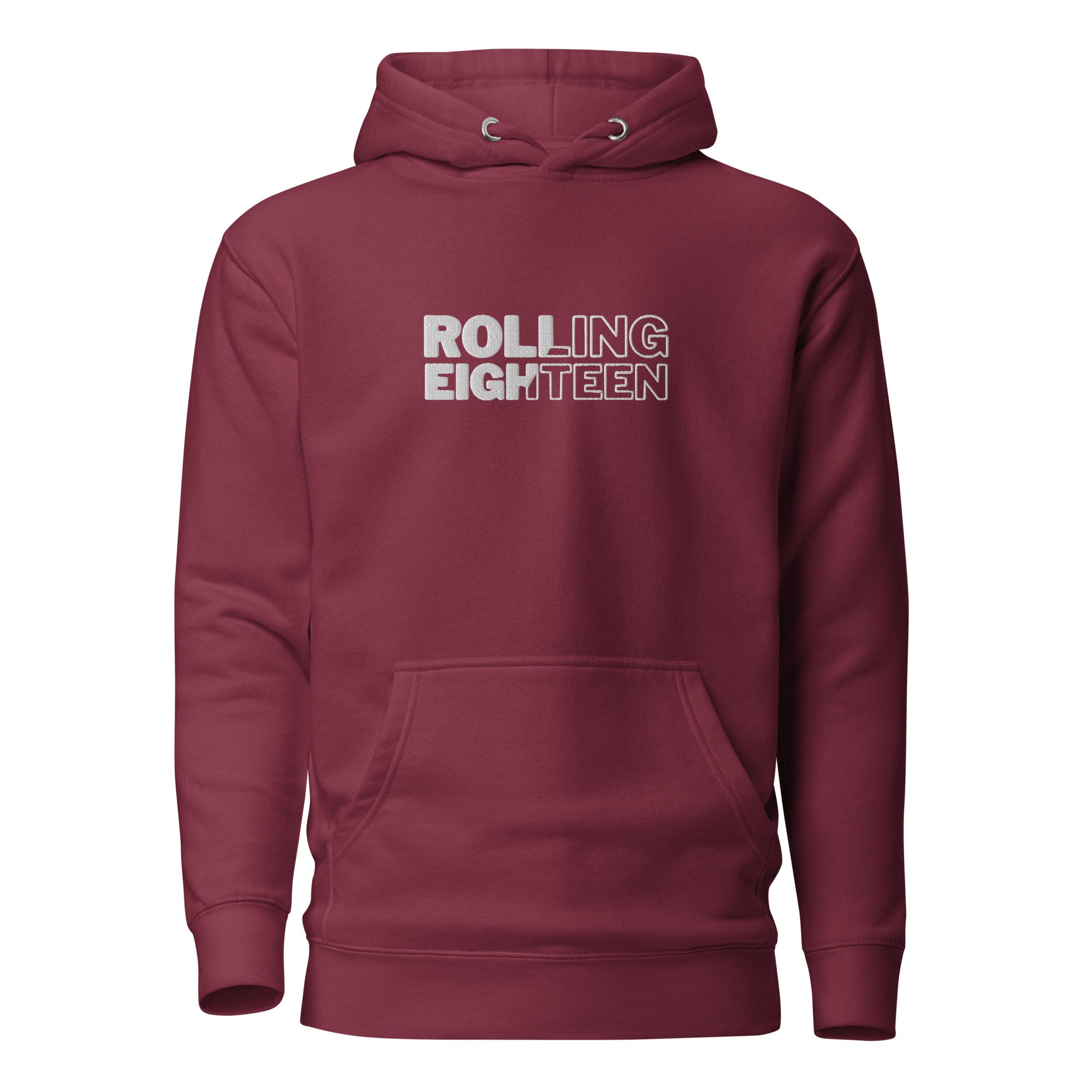 ROLLING18 Embroidered Premium Hoodie